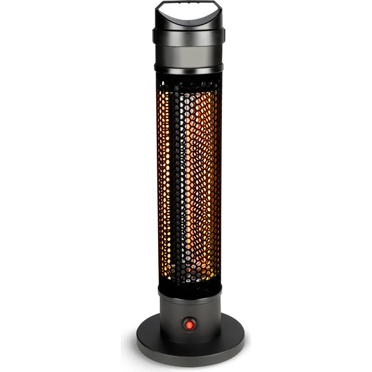 alpina Infrarotheizung TBH800 - Infrarot Heizstrahler 800W - IP44 - Schwarz