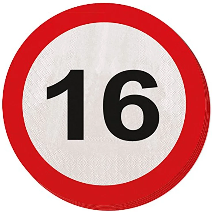Runde Servietten mit Zahl 16 - Preisvergleich – Bild 2