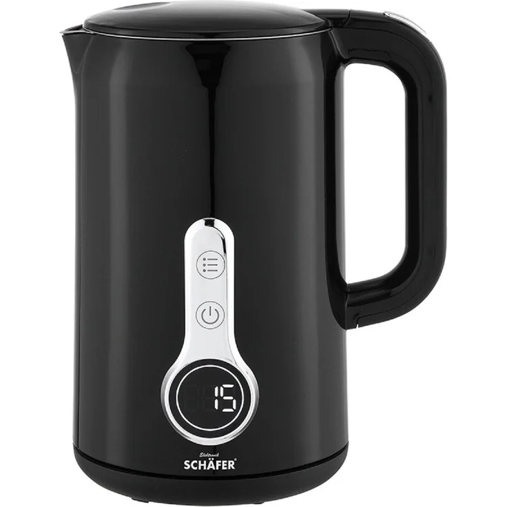 Schäfer Wasserkocher 1,7L – Elegantes Design, effizient, Schwarz