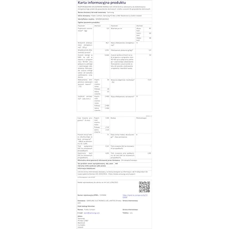 Samsung WW90DG6G94LKU3 Waschmaschine Frontlader, 9 kg, 1400 RPM, Weiß, mit AI Wash und Smart Home Kompatibilität – Bild 14