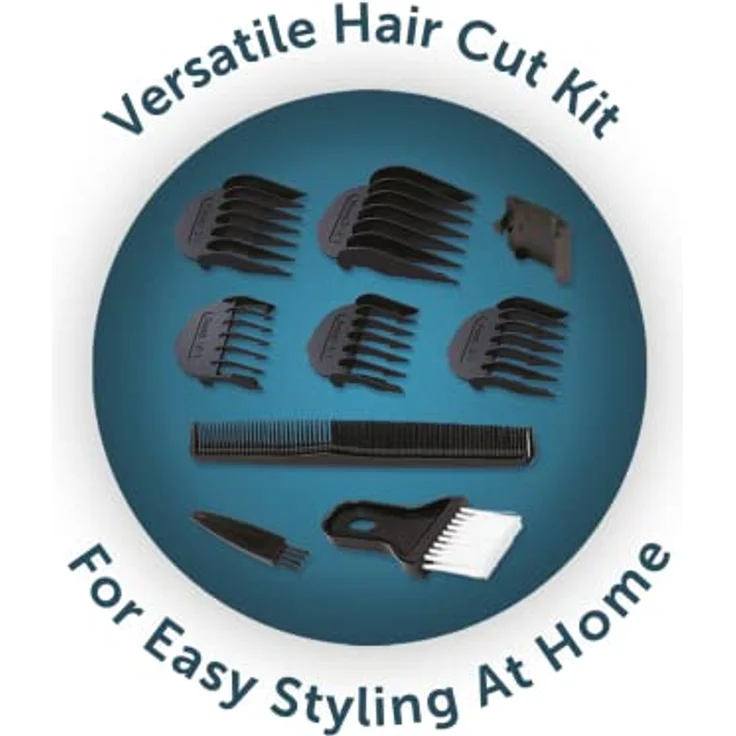 Remington Haarschneidemaschine mit Kabel [Netzbetrieb|selbstschärfende Edelstahl-Klingen mit Einstellhebel|0,5-18mm] Haarschneider Set (5 Aufsteckkämme, Friseur-Set) Haartrimmer HC5020 – Bild 2
