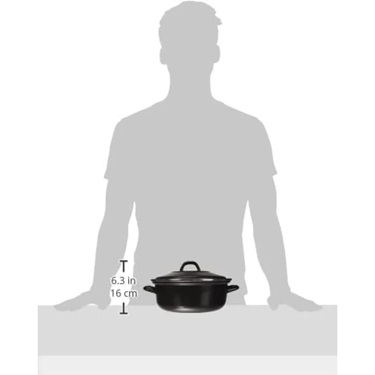 Krüger Karl Bräter, Aluminium, Schwarz, 24 cm – Bild 6