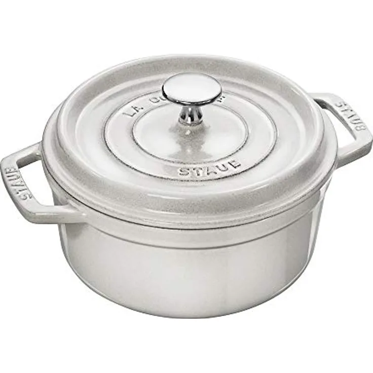 STAUB La Cocotte Round 40501-409 Pico Cocotte Round Campagne 7,1 Zoll (18 cm) Induktionskompatibler emaillierter Topf