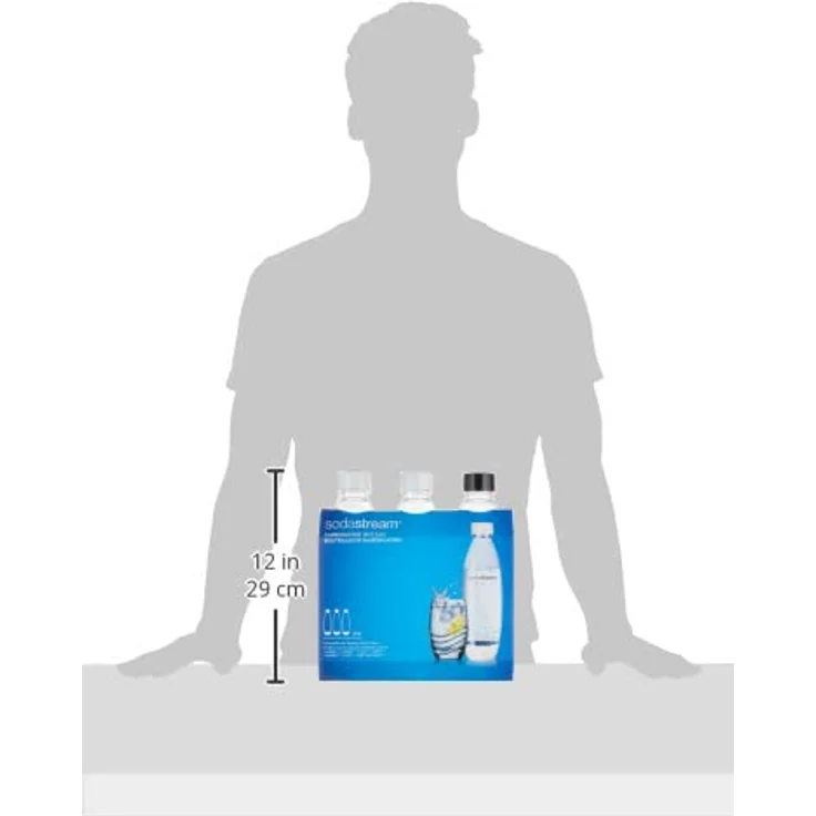 sodastream 3 Flaschen für Wassersprudler Wasser, 1 Liter, Typ Fuse, kompatibel mit Modellen Trinkwassersprudler Source, Play, Power, Spirit – Bild 3