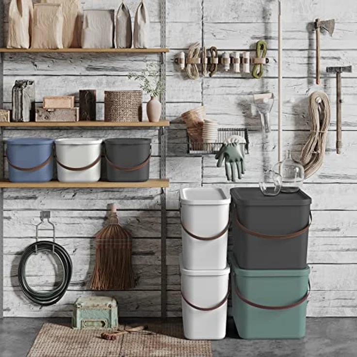 Rotho Albula Aufbewahrungsbox 25l mit Deckel, Kunststoff, Weiss, Nicht zutreffend – Bild 2