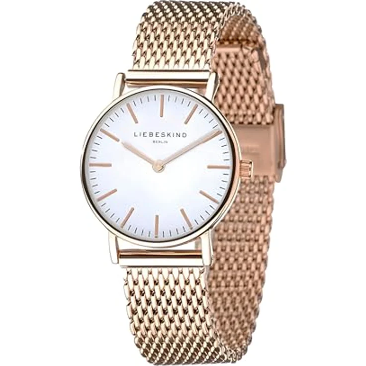 Liebeskind Berlin Armbanduhr LT-0081-MQ IP roségold, Damen Damenuhr mit Edelstahl Mesharmband – Bild 2
