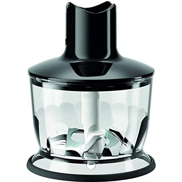 Braun Zerkleinerer 500 ml Aufsatz MQ 30 - Stabmixer Zubehör kompatibel mit Braun MultiQuick 3 - 7 mit EasyClick System, schwarz – Bild 4