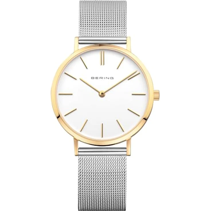 Bering Classic Collection 14134-010, Damen Uhr mit Quarz Movement, Saphirglas, gold IP-plated Edelstahl, wasserdicht bis 3 ATM – Bild 1