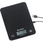 Zassenhaus Küchenwaage Digital BALANCE, USB Aufladefunktion, 5kg/1g, Zuwiegefunktion, besonders flach, Sensor-Touch-Bedienfeld