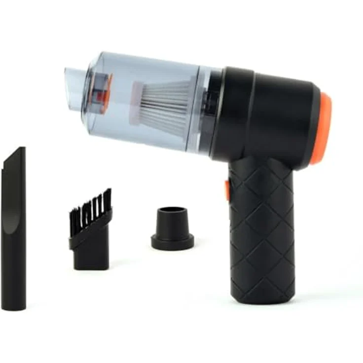 Gembird CK-MVC-01, Tragbarer 2-in-1 Staubsauger für Auto, wiederaufladbar, beutellos, schnurlos, 2500 Pa, Schwarz – Bild 3