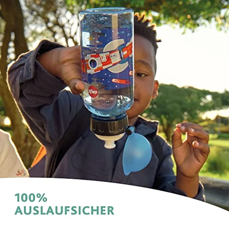 Emsa Trinkflasche Kids Tritan Bagger, 0.4 L, 100% auslaufsicher, spülmaschinenfest, bunt mit Motiv – Bild 4