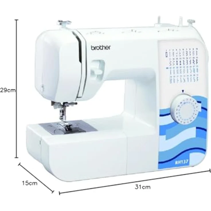 Brother  RH137 inklusive Nädeleinfädler-System Nähmaschine, weiß – Bild 4