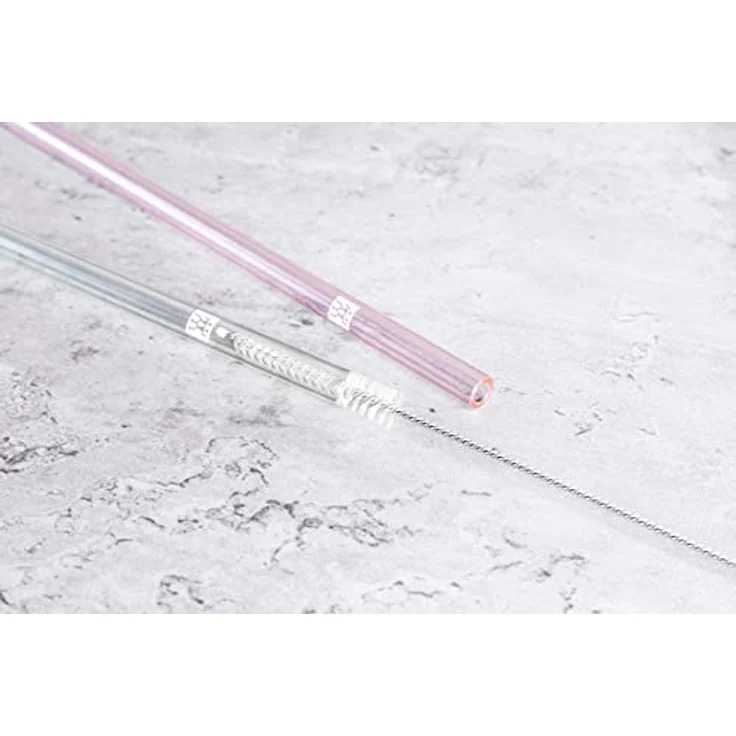 ZWILLING Sorrento Glasstrohhalme, Nachhaltig und wiederverwendbar, Borosilikatglas, Für Kalt- und Heißgetränke, 4 Stück, Länge: 23 cm, Gerade Form, Transparent – Bild 3