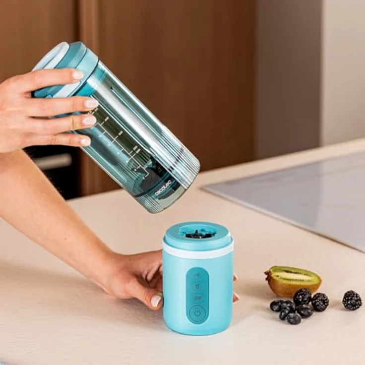 Cecotec Personal Blender Power Titanium Shake2Go Candy, 180 W, BPA-freier 600 ml Tritan-Becher, 3 Automatikprogramme, kompakt und tragbar – Bild 11