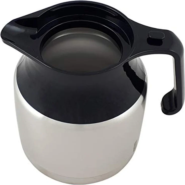 Helios Mondial Push Edelstahl-Isolierkanne, matt, Vakuumgepumpt, Einhandbedienung, 1 Stück (1er Pack) – Bild 4
