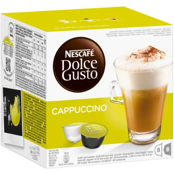 Nescafé Dolce Gusto Cappuccino, Kaffee, Kaffekapsel, 4er Pack, 4 x 16 Kapseln (32 Portionen) – Bild 4