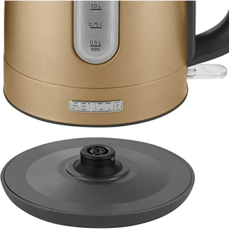 Sencor SWK1777CH Wasserkocher, 1,7 L, 2150 W, Abschaltautomatik, Überhitzungsschutz, Edelstahl, gold – Bild 4