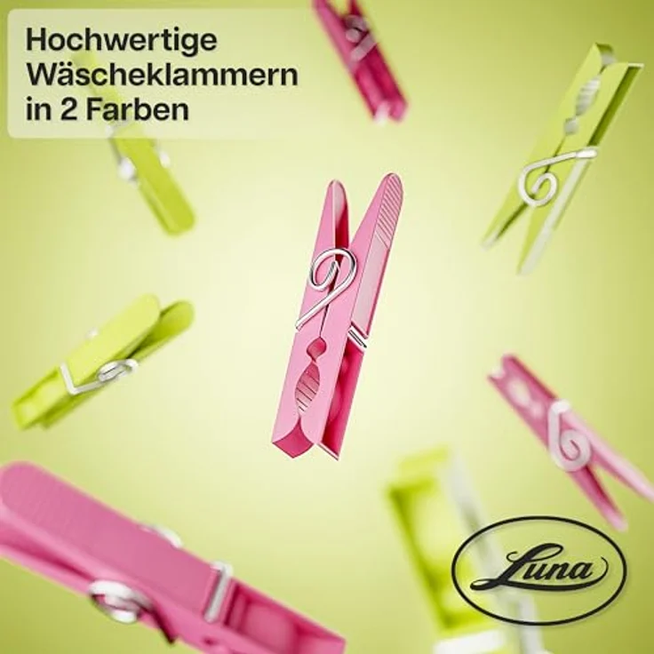 Wäscheklammern 50 Stück aus Kunststoff mit stabiler Aussenringfeder – Bild 6