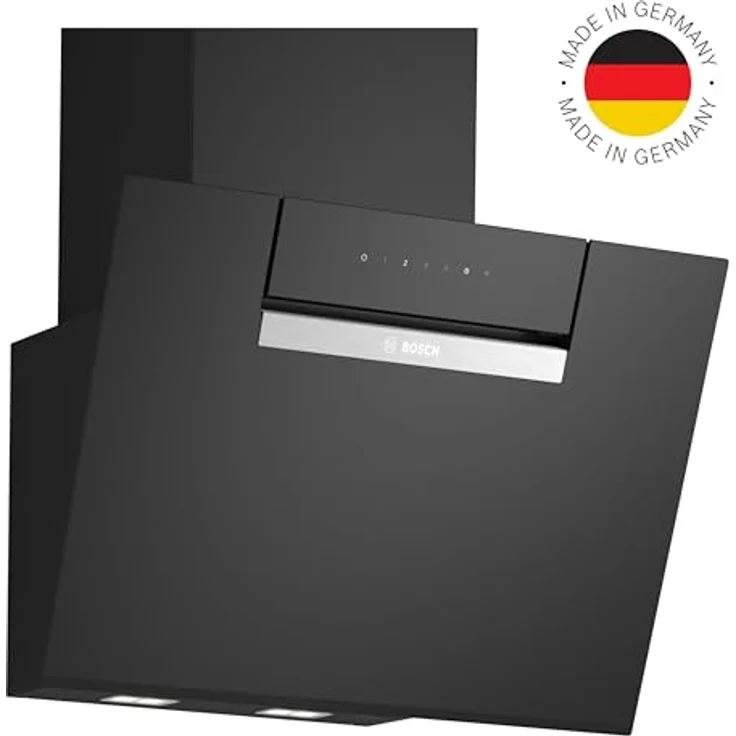 Bosch DWK67FN60 Serie 4 Smarte Dunstabzugshaube 60 cm Klarglas schwarz bedruckt Automatische Anpassung an Kochfeld Steuerung über Kochfeld Einstellbare Farbtemperatur - Preisvergleich – Bild 2