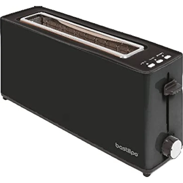 Firefox AN900 Toaster, Schwarz, langer Schlitz für 2 Scheiben, 900 W, Auftaufunktion, Krümelschublade – Bild 2