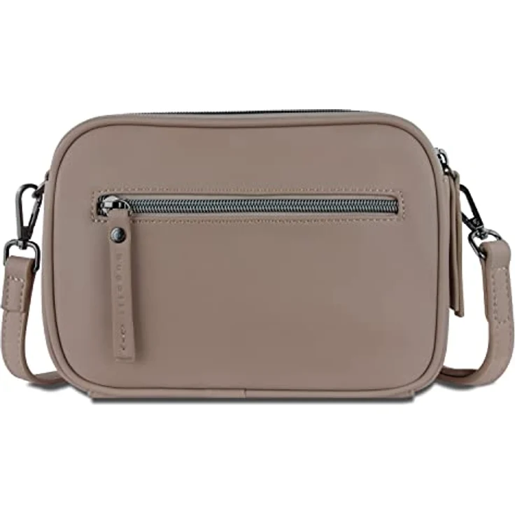 Bugatti Almata Crossbody Bag, Umhängetasche aus Kunstleder mit 3 Hauptfächern, braun – Bild 3