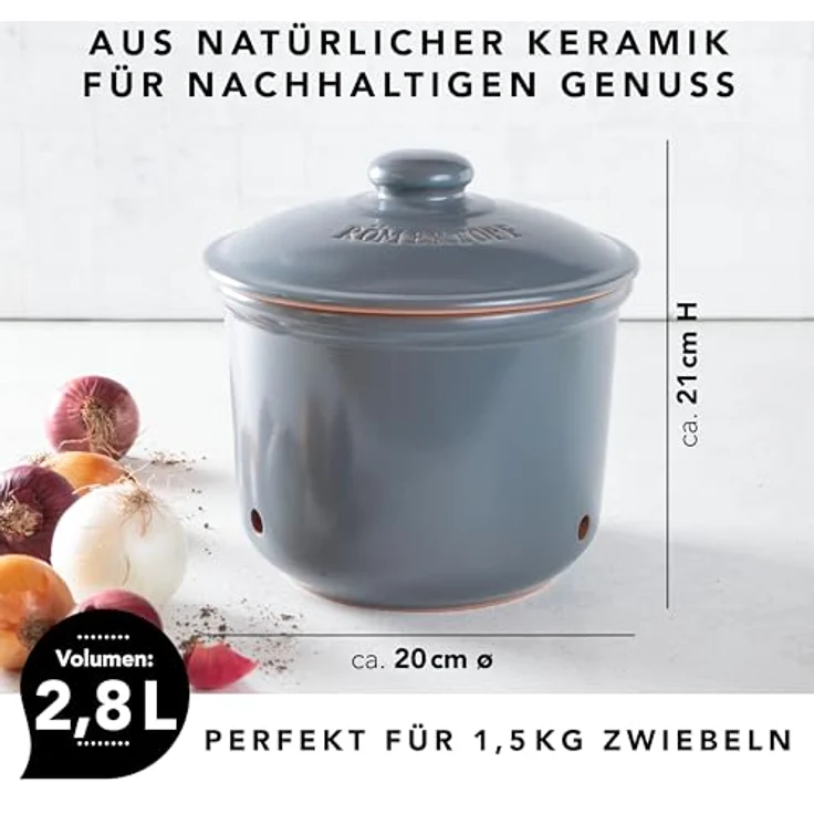 Römertopf Frischetopf Maxi ø 20 cm, Auflaufform, Grau – Bild 7