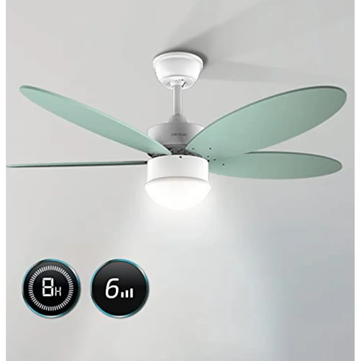 Cecotec Deckenventilator EnergySilence Aero 4260 Mint. 40 W, DC-Motor, Durchmesser 42 Zoll mit 5 umkehrbaren Flügeln, LED-Licht, Fernbedienung, Timer, 6 Geschwindigkeiten – Bild 5