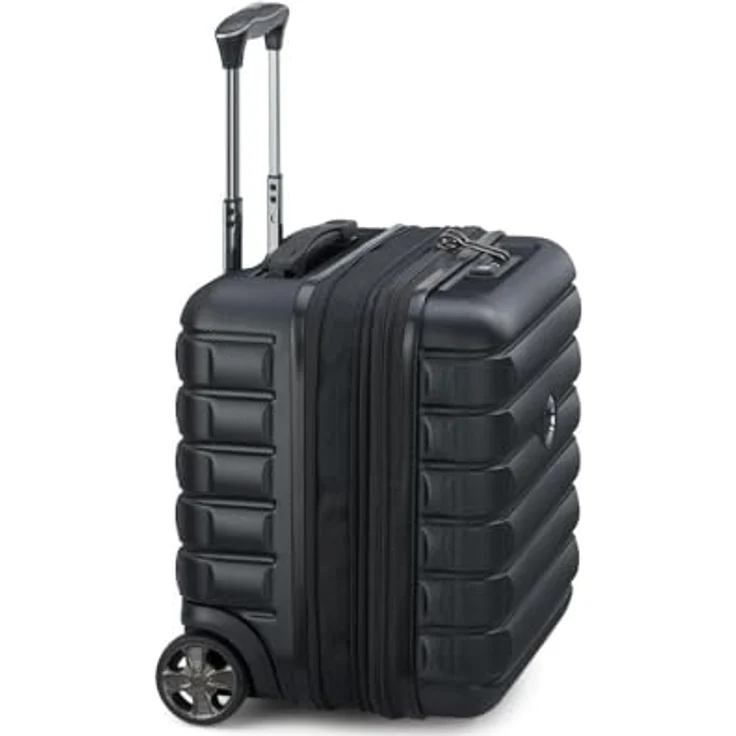 Delsey Shadow 5.0 4-Rollen Businesstrolley 38 cm Laptopfach mit Dehnfalte, Schwarz (30 l) – Bild 5