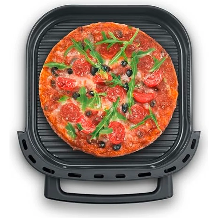 Caso 3191 AirFry & PizzaChef, Heißluftfritteuse mit 6 l Frittierkorb, Farbe: Schwarz, energiesparend und schnell – Bild 4