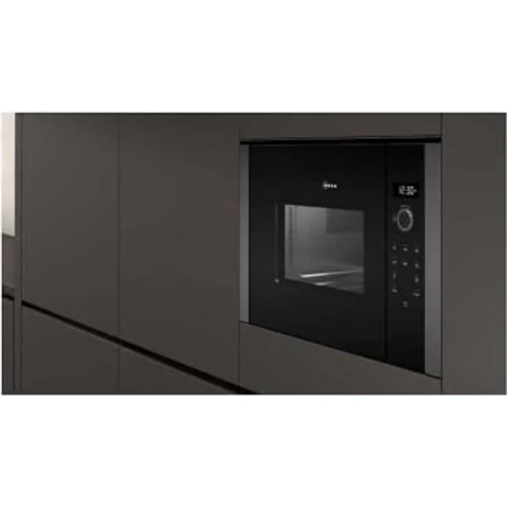 NEFF Mikrowelle HLAWD23N1F, 800 W Edelstahl, grau, mit LED-Anzeige – Bild 2