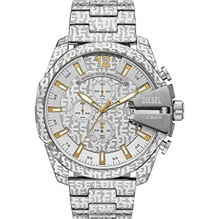 Diesel Herrenuhr Chronograph Mega Chief Edelstahl, DZ4636
