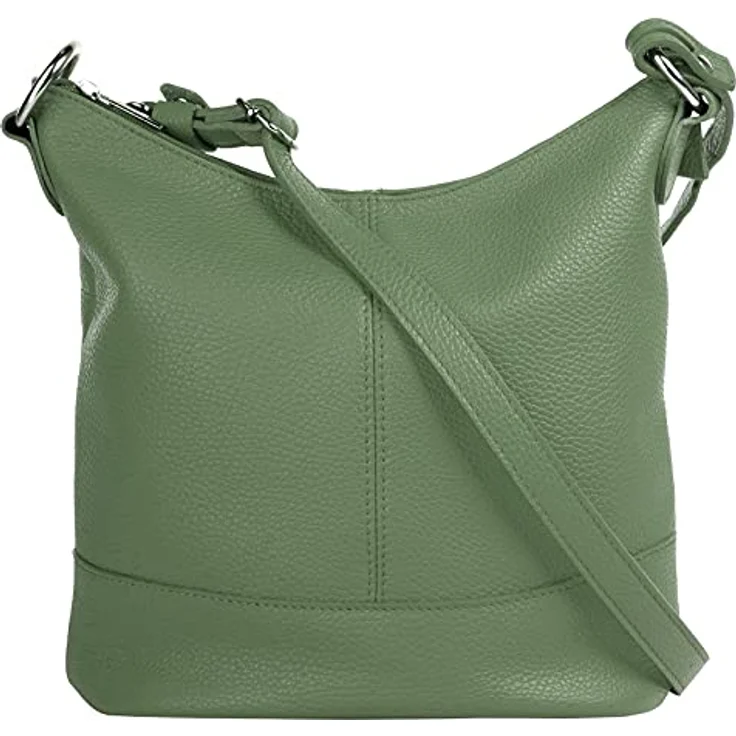 Cluty Umhängetasche, echt Leder, Made in Italy, verstellbarer Schultergurt, braun – Bild 2