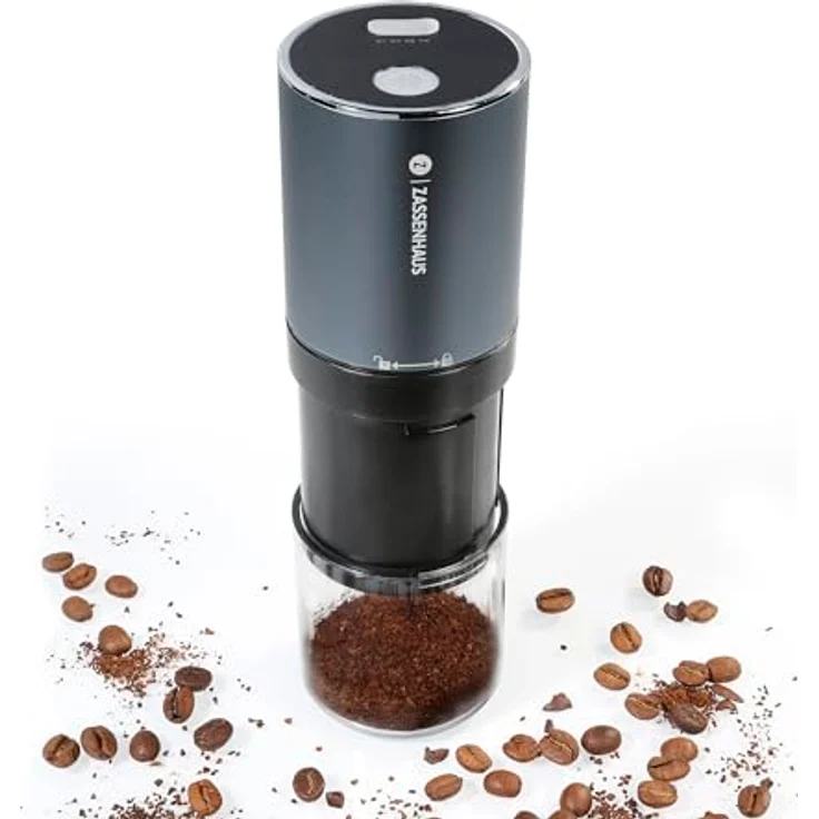 ZASSENHAUS Kaffeemühle Espressomühle Mini Master USB, elektrisch mit Hochleistungsmahlwerk – Bild 2