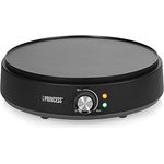 Princess 492235 Crêpe-Maker Deluxe, Backfläche ø 30 cm, einstellbarer Thermostat, Antihaftbeschichtung, 1200 W, Schwarz