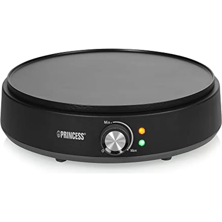 Princess 492235 Crêpe-Maker Deluxe, Backfläche ø 30 cm, einstellbarer Thermostat, Antihaftbeschichtung, 1200 W, Schwarz