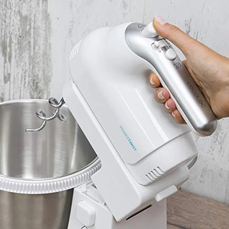 Cecotec Standmixer PowerTwist Steel 500W 3,5 L Edestahl Handrührer Küchenmaschine – Bild 6