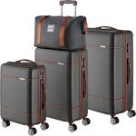 tectake® 13-TLG. Koffer Set mit Reisetasche, Koffer & Trolleys, Hartschalenkoffer mit TSA Schloss - anthrazit