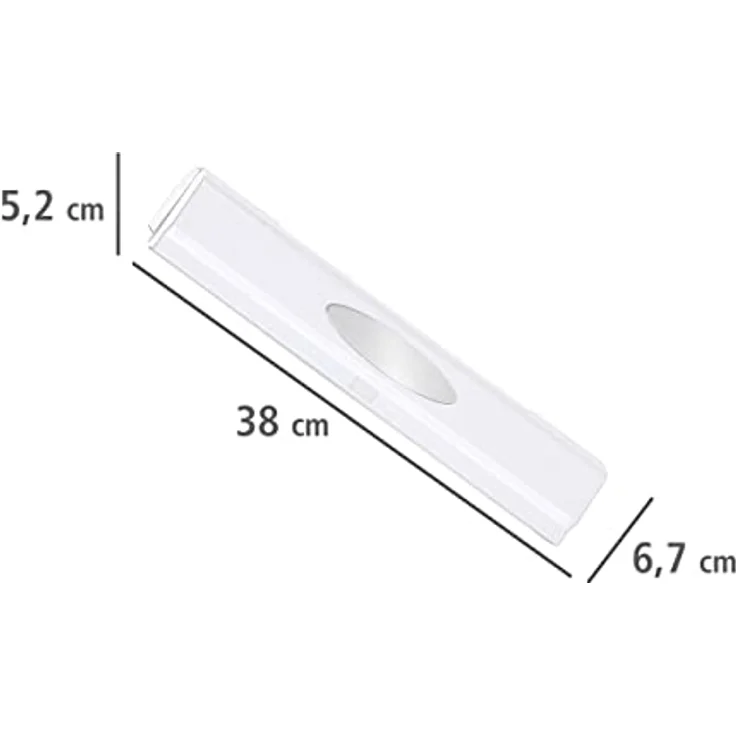 Wenko Folienschneider Perfect-Cutter, praktischer Abroller für Frischhaltefolie und Alufolie, Folienspender aus Kunststoff, 38 x 5,2 x 6,7 cm, weiß – Bild 5