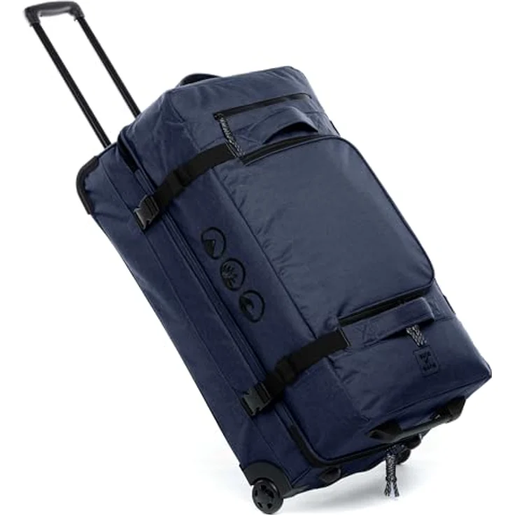 SONS OF ALOHA XXL Reisetasche mit 2 Rollen Kane Rollkoffer 80 cm Koffer Sporttasche Reise-Trolley 140 Liter - recyceltes Meeresplastik - wasserabweisend, Ocean-blau – Bild 1