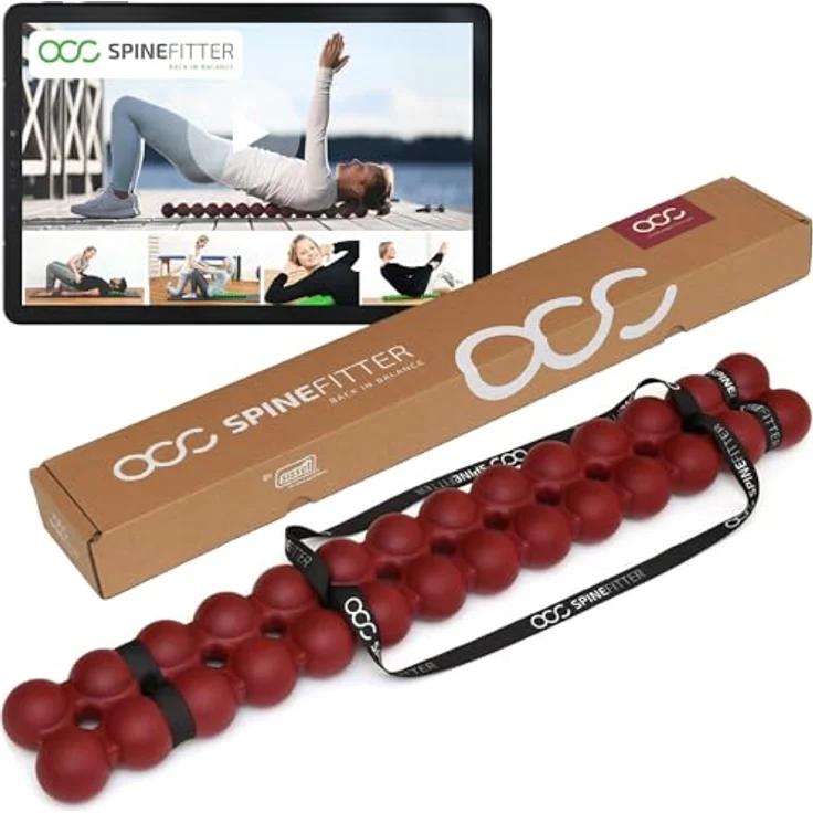 SISSEL SPINEFITTER Rot | Massagegerät für Rücken & Balance | löst Verspannungen & Blockaden | Ideal für Pilates und Yoga | Zur Entspannung der Wirbelsäule | Für Zuhause & Praxis – Bild 1