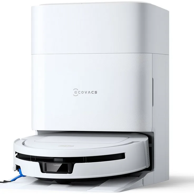 ECOVACS DEEBOT T90 MAX Omni Saugroboter, 30.000 Pa Saugkraft, Wischfunktion mit OZMO ROLLER 3.0 und Selbstreinigung, TruEdge 3.0 Kantenreinigung, weiße Farbe
