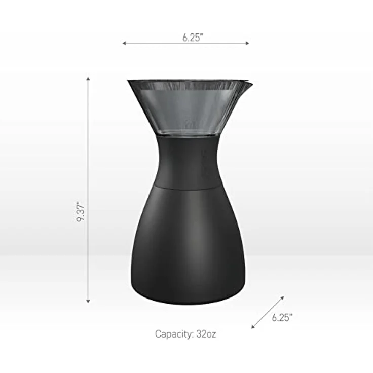 Asobu Kaffeekocher, isoliert, ca. 90 ml, Schwarz Doppelwandiges Vakuum, Edelstahlfilter, hält bis zu 12 Stunden heiß – Bild 6