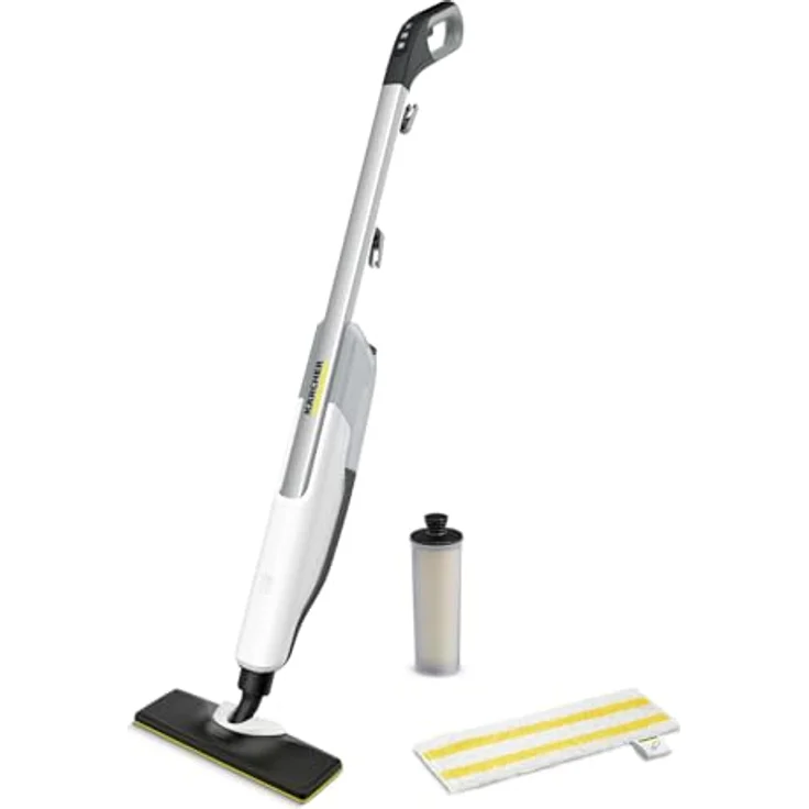 Kärcher Dampfreiniger SC 2 Upright, Aufheizzeit: 30 s, Flächenleistung: ca. 50 m², Tank: 0,4 l, Heizleistung: 1600 W, mit Bodendüse EasyFix, Mikrofaser-Bodentuch und Entkalkungskartusche – Bild 1