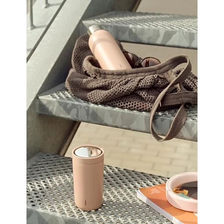 Stelton Keep Cool Thermosflasche, doppelwandige Isolierflasche für heiße & kalte Getränke, 0.6 l, Heather – Bild 4