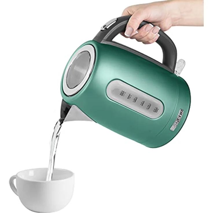 SENCOR SWK 1771GR Wasserkocher aus Edelstahl mit abnembarem Filter (2150 Watt, Volumen 1,7 L) metalic grün – Bild 9