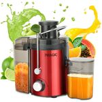 7MAGIC Zentrifugalentsafter 400 W, Edelstahl, 2 Geschwindigkeiten + Pulsmodus, mit Saft- und Tresterbehälter für Obst- und Gemüsesäfte