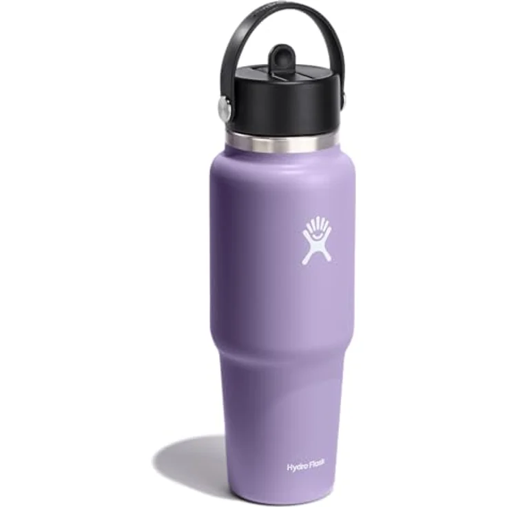 Hydro Flask - Weite Flex-Trinkhalm-Reiseflasche 946 ml (32 OZ) - Isolierte Edelstahl-Wasserflasche mit TempShield-Vakuumisolierung und auslaufsicherem Flex-Trinkhalm-Verschluss - BPA-frei - Moonshadow – Bild 5