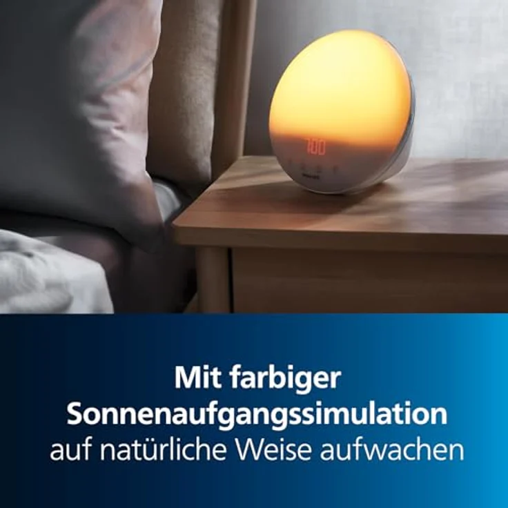 Philips Wake-up Light, Wecker HF3521/01 mit Lichttherapie und natürlichen Klängen, Dämmerungslicht – Bild 2