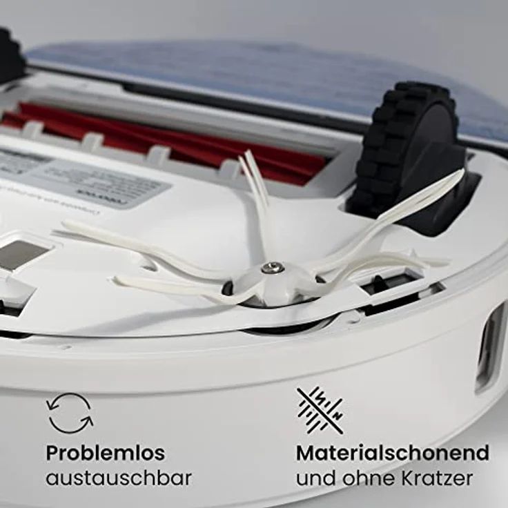 BiOHY Seitenbürste für Roborock S5 & S6 in schwarz (2er-Set) | kompatibel mit S5, S50, S51, S55, S5 Max, S6 Pure & S6 MaxV | Wischroboter Zubehör | Bürste für Fliesen, Parkett, Laminat & PVC – Bild 5