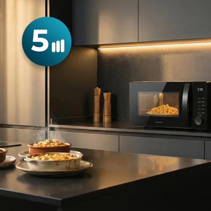 Cecotec Proclean 5005, Solo-Mikrowelle mit 20 l Volumen, 700 W, 3DWave-Technologie, eingebautes Display und Drehregler – Bild 5